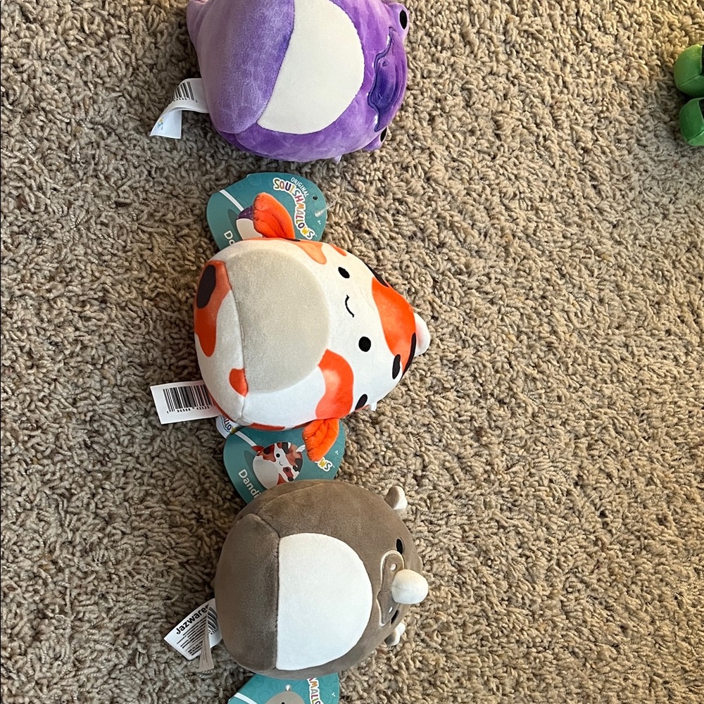 Plush Sea Animal Toy - Orange & White Koi Design squishmallows RARE
